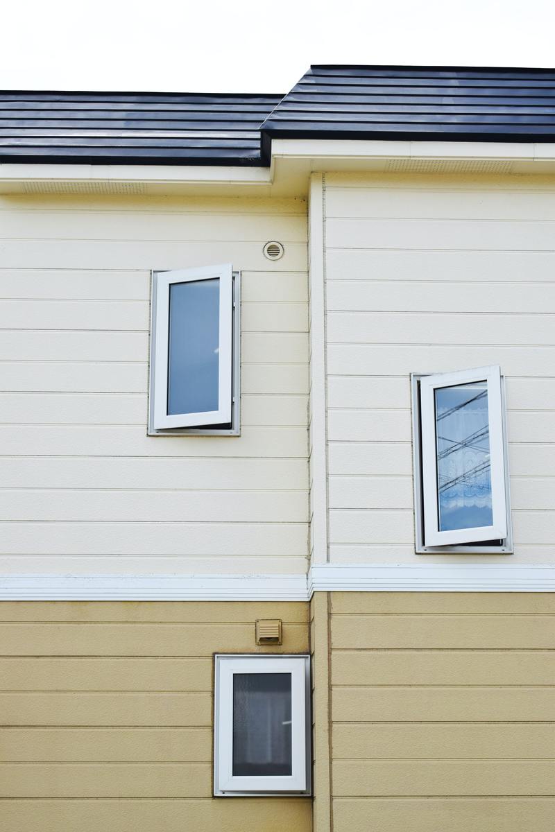 Yellow and Brown Vinyl Siding